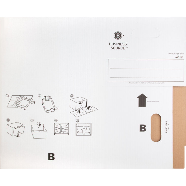 Business Source Dossier de rangement, format lettre / légal, 12 po x 15